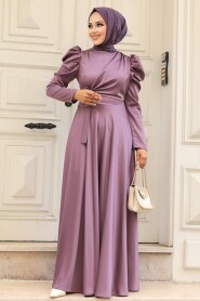  Luxorious Lila Modest Islamic Clothing Evening Dress 4570LILA - 2