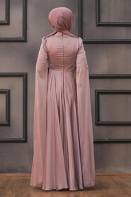  Luxorious Mink Hijab Islamic Clothing Evening Dress 22162V - 5