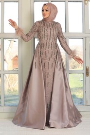 Luxorious Mink Muslim Bridesmaid Dress 7520V - 1