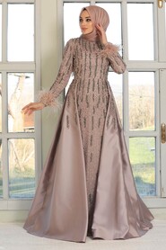  Luxorious Mink Muslim Bridesmaid Dress 7520V - 2