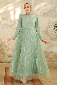  Luxorious Mint Hijab Islamic Prom Dress 22851MINT - 1