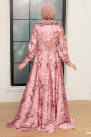  Luxorious Powder Pink Modest Bridesmaid Dress 3442PD - 3