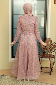  Luxorious Powder Pink Modest Prom Dress 3330PD - 3