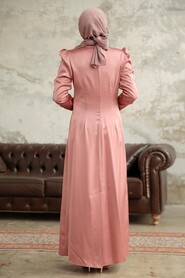  Luxorious Powder Pink Muslim Evening Dress 38102PD - 3