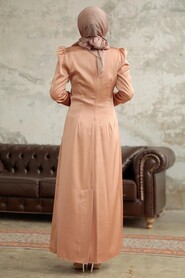  Luxorious Salmon Pink Muslim Evening Dress 38102SMN - 4