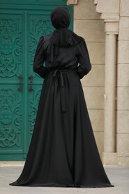  Luxury Black Modest Islamic Clothing Wedding Dress 39192S - 3