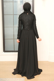  Luxury Black Muslim Bridal Dress 762S - 3