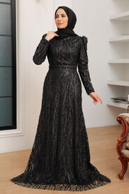  Luxury Black Muslim Fashion Wedding Dress 22633S - 2