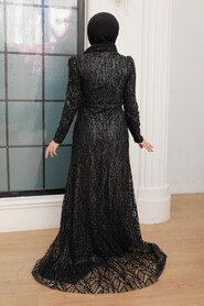 Luxury Black Muslim Fashion Wedding Dress 22633S - 3