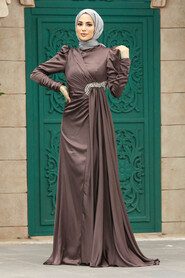  Luxury Brown Muslim Wedding Dress 2320KH - 2