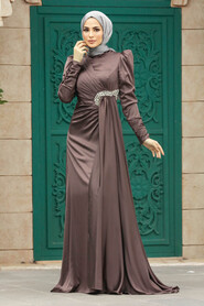  Luxury Brown Muslim Wedding Dress 2320KH - 3