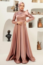  Luxury Dusty Rose Islamic Dress 22351GK - 1