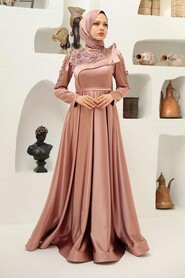  Luxury Dusty Rose Islamic Dress 22351GK - 2