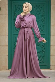  Luxury Dusty Rose Modest Islamic Clothing Wedding Dress 39192GK - NEVA STYLE