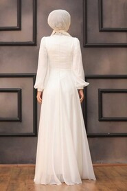  Luxury Ecru Islamic Clothing Evening Dress 22150E - 2