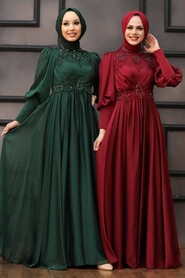  Luxury Green Modest Prom Dress 22101Y - 3