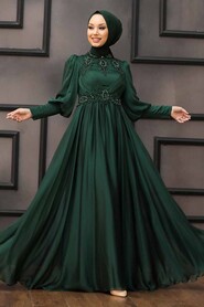 Luxury Green Modest Prom Dress 22101Y - 1