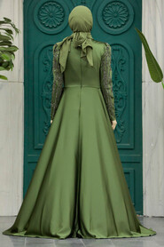  Luxury Khaki Muslim Bridal Dress 42081HK - 3