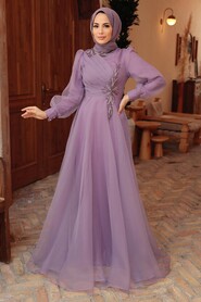  Luxury Lila Hijab Dress 22551LILA - 2