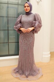  Luxury Lila Hijab Prom Dress 8321LILA - 1