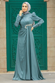  Luxury Mint Muslim Wedding Dress 2320MINT - 1