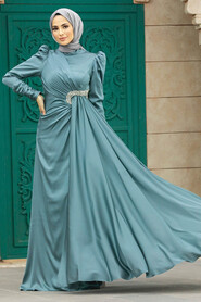  Luxury Mint Muslim Wedding Dress 2320MINT - 2