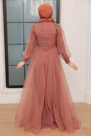  Luxury Terra Cotta Hijab Dress 22551KRMT - 2