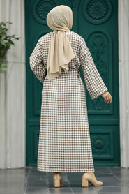 Neva Style - Mink Hijab Coat 5943V - Thumbnail