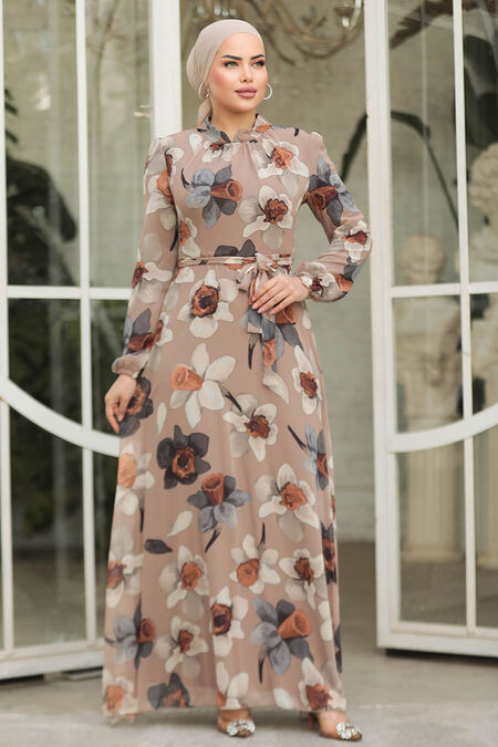  Mink Hijab Dress 279325V - NEVA STYLE