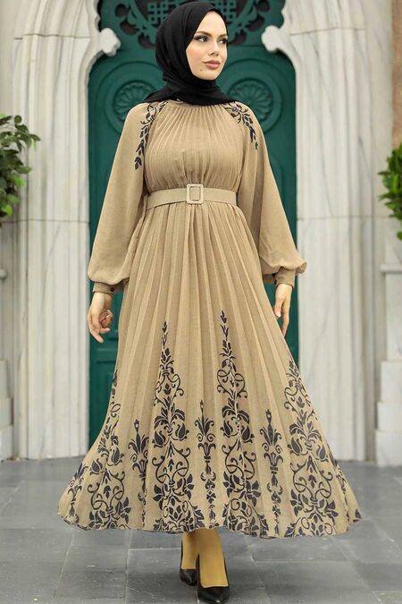  Mink Hijab Dress 3817V - NEVA STYLE