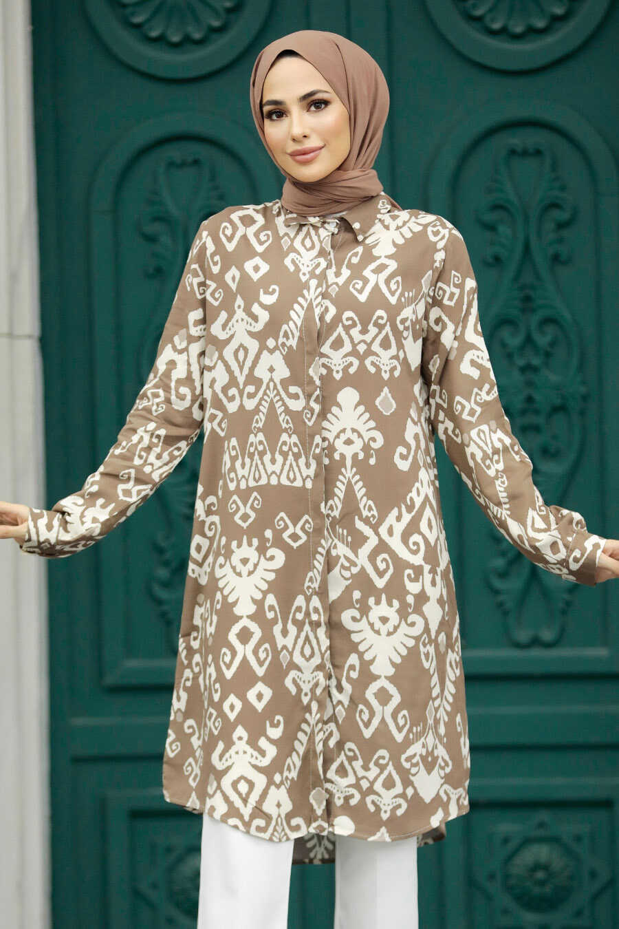 Neva Style - Mink Hijab For Women Tunic 11627V