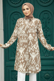 Neva Style - Mink Hijab For Women Tunic 11627V - Thumbnail