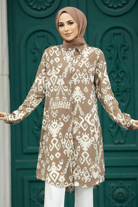 Mink Hijab For Women Tunic 11627V - NEVA STYLE