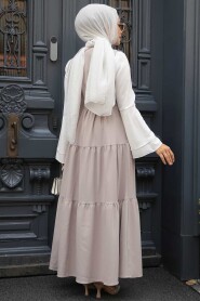  Mink Hijab Gilet Dress 577V - 3