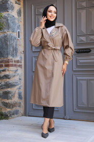  Mink Hijab Trench Coat 639V - 2