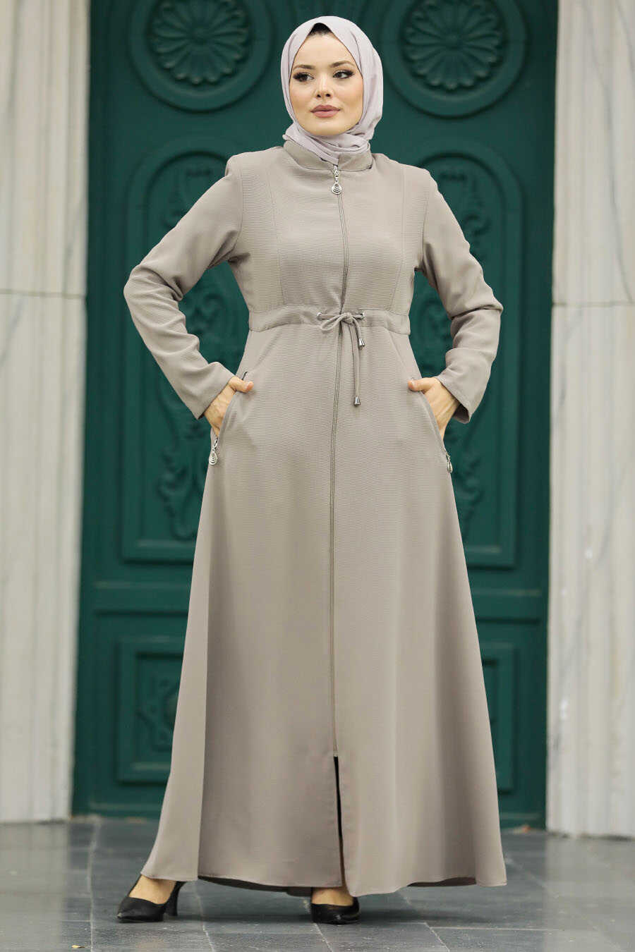 Neva Style - Mink Hijab Turkish Abaya 60125V