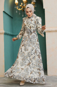  Mink Hijab Turkish Dress 27950V - 3