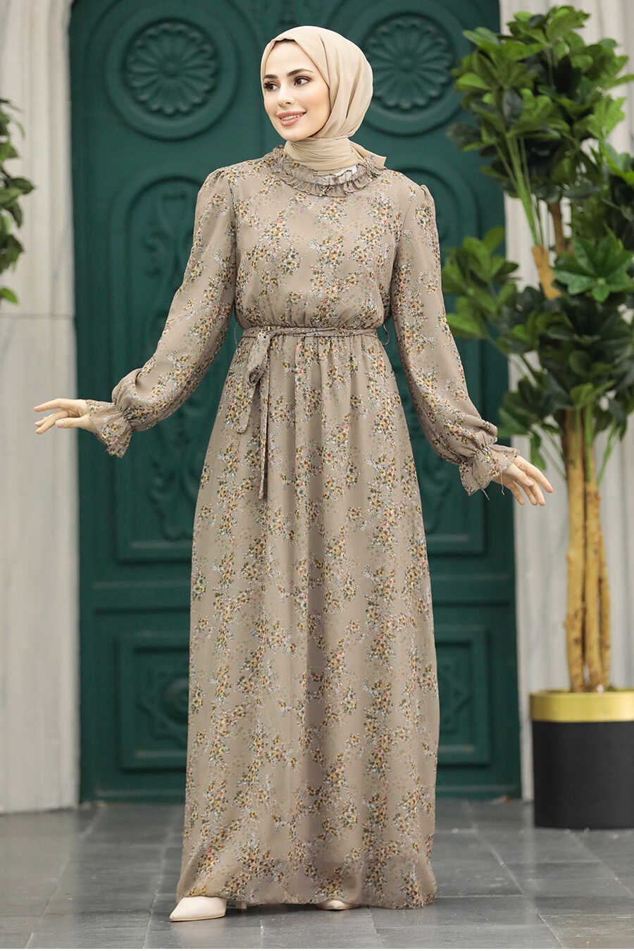 Mint Turkish Modest Evening Gown 2287MINT - Neva-style.com