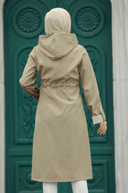  Mink Hijab Turkish Trench Coat 613V - 4