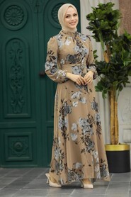  Mink Islamic Clothing Dress 27940V - 2