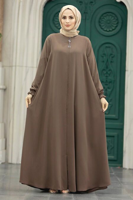  Mink Long Sleeve Abaya 35164V - NEVA STYLE