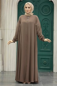  Mink Long Sleeve Abaya 35164V - 2