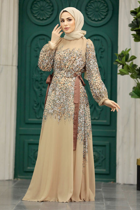  Mink Long Sleeve Dress 40421V - NEVA STYLE