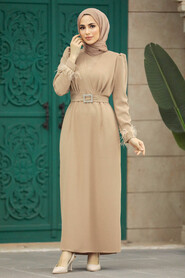  Mink Muslim Bridesmaid Dress 8791V - 1