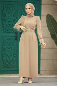  Mink Muslim Bridesmaid Dress 8791V - 2