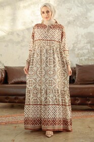  Mink Muslim Long Dress Style 17511V - 1