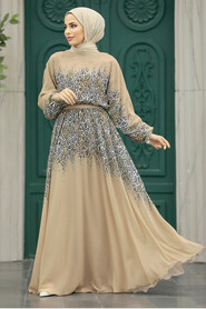  Mink Muslim Long Dress Style 39821V - 2