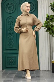  Mink Muslim Long Dress Style 5858V - 2