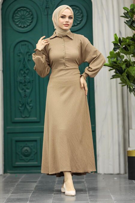  Mink Muslim Long Dress Style 5858V - NEVA STYLE