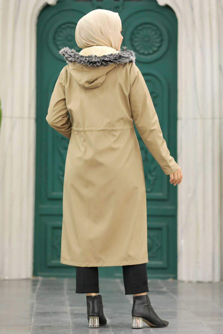 Neva Style - Mink Plus Size Parka Coat 60652V